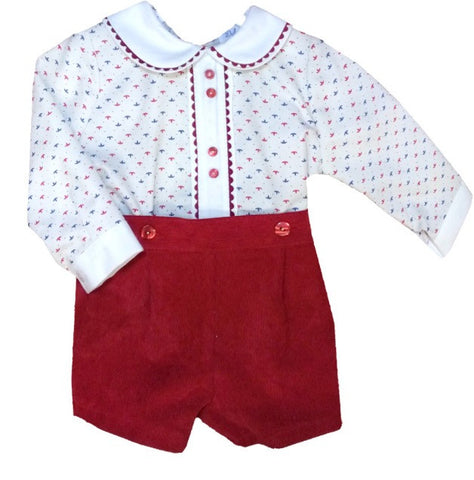 Red Jose Shorts Set