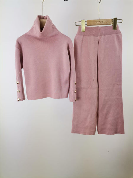 Pink Lavanaya Knitted Pants Set