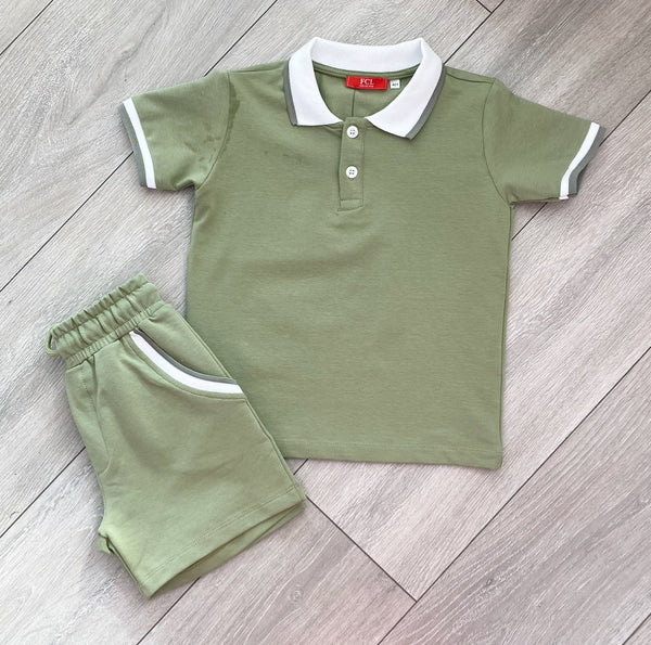 Dark Green Lucien Shorts Set NO EXCHANGE/NO RETURN