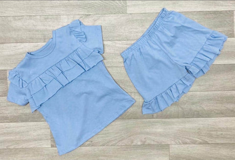 Blue Roxie Shorts Set