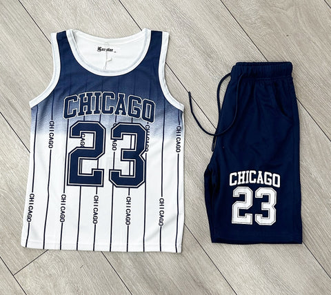 Navy Chicago Basketball Set