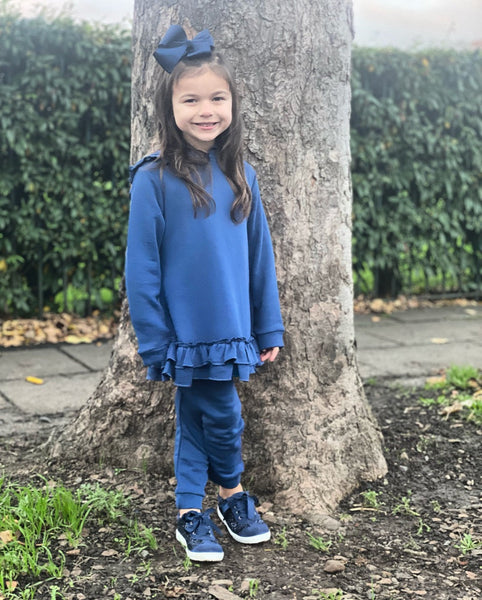 Navy Samara Ruffle Tracksuit