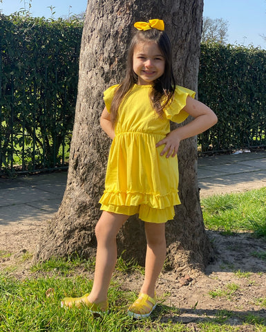 Yellow Saphine Shorts Set