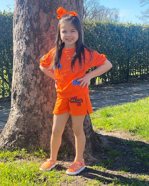 Orange Bellina Shorts Set