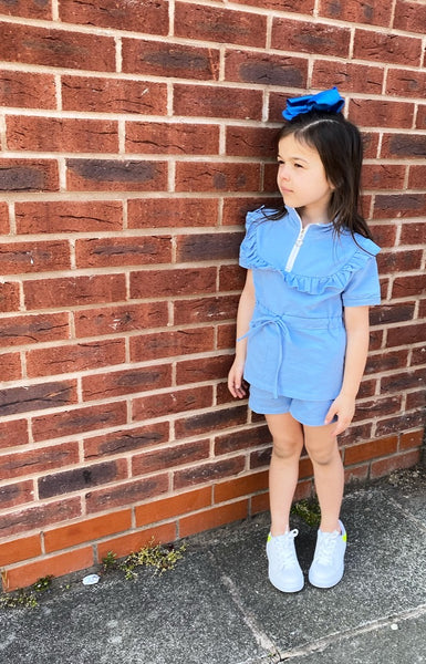 Blue Melody Shorts Set