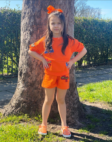 Orange Bellina Shorts Set