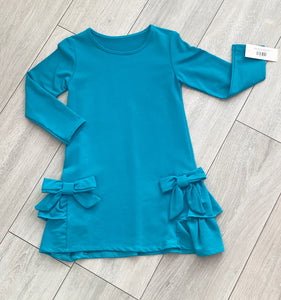 Blue Romilly Bow Dress
