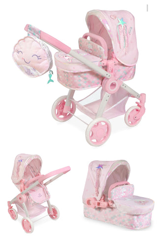 80541 DeCuevas Toys Ocean Fantasy Mermaid 3x1 Folding Pram