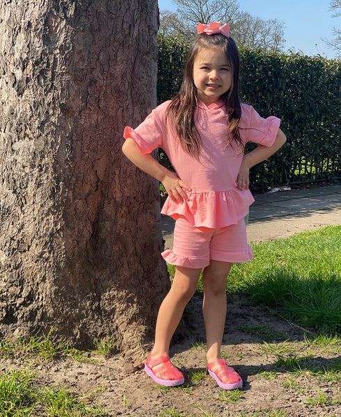 Pink Aubrielle Shorts Set