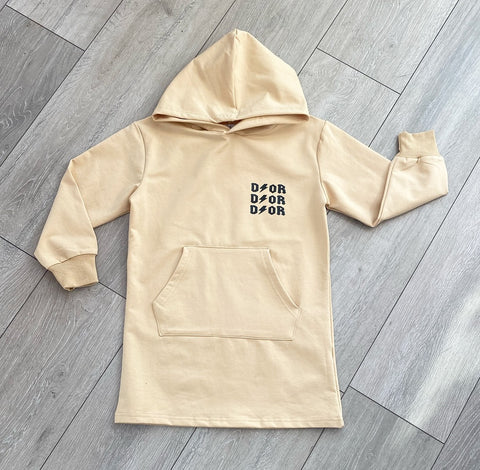 Beige Didi Hoodie Dress