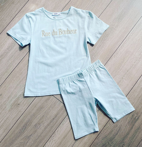 Blue Bonheur Shorts Set