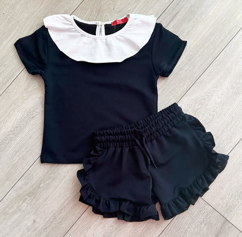 Navy Elfrida Shorts Set