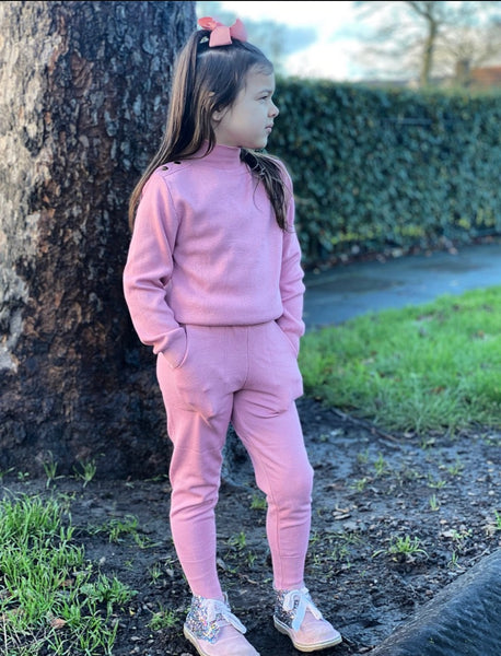 Pink Alani Knitted Leggings Set