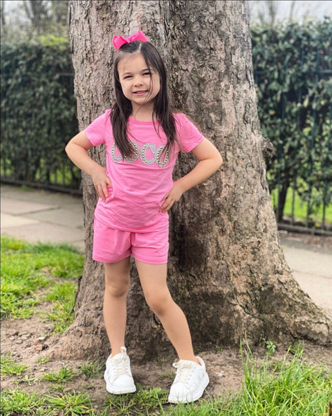 Cerise Pink Coco Shorts Set