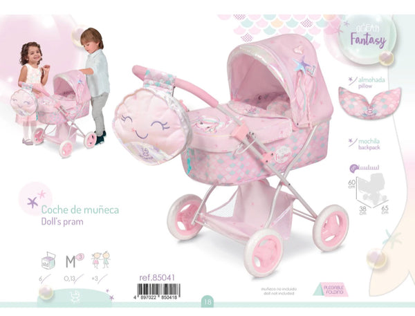 85041 DeCuevas Toys Ocean Fantasy Mermaid Foldable Pram