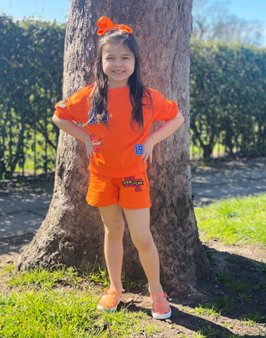 Orange Bellina Shorts Set