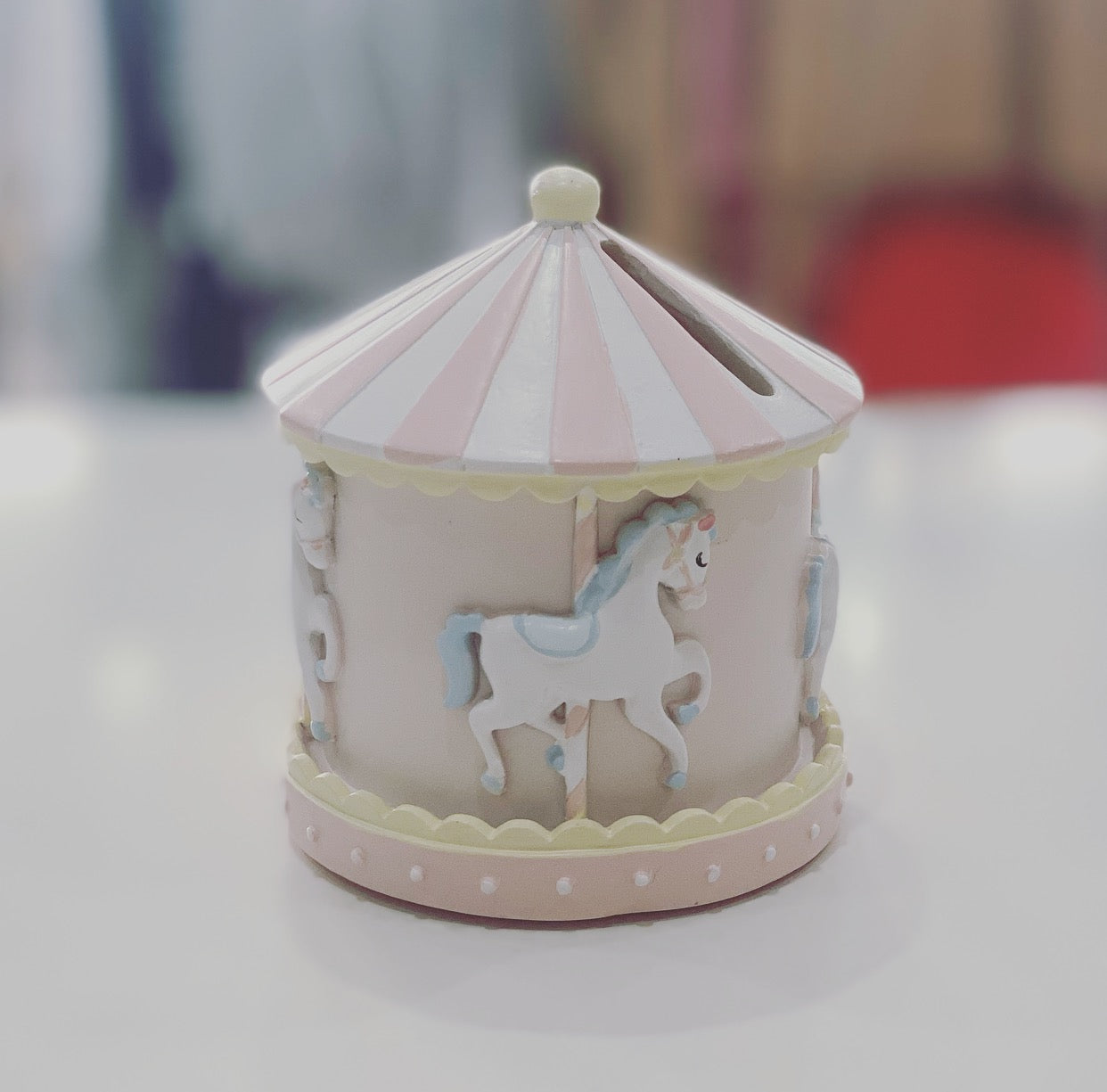 Pink Carousel Money Box