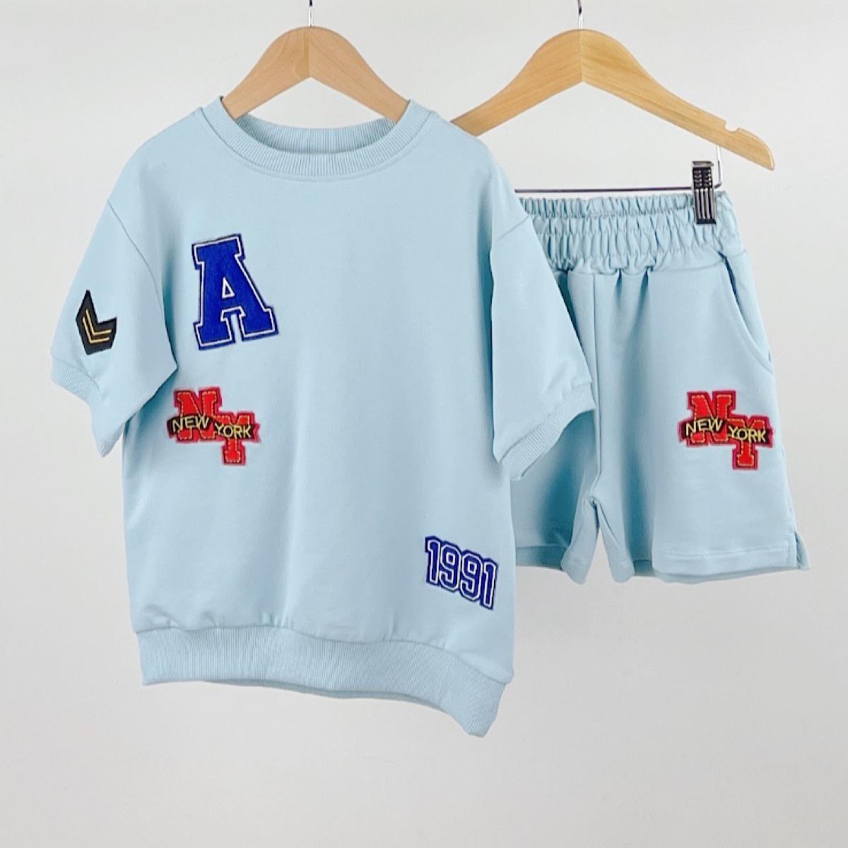 Blue Bellina Shorts Set