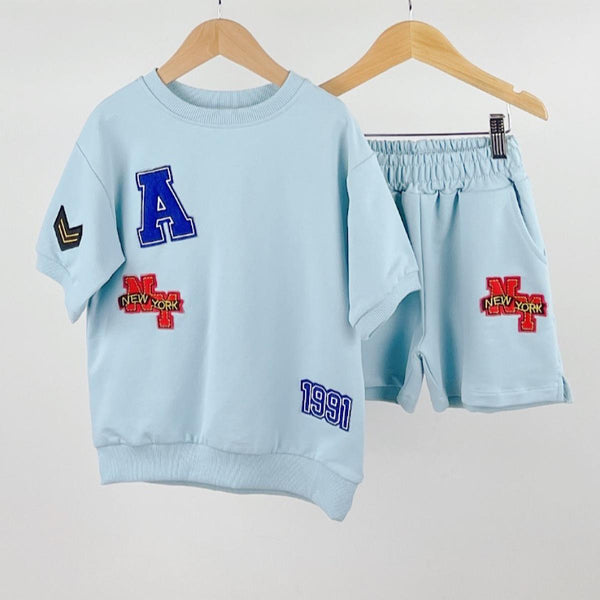 Blue Bellina Shorts Set