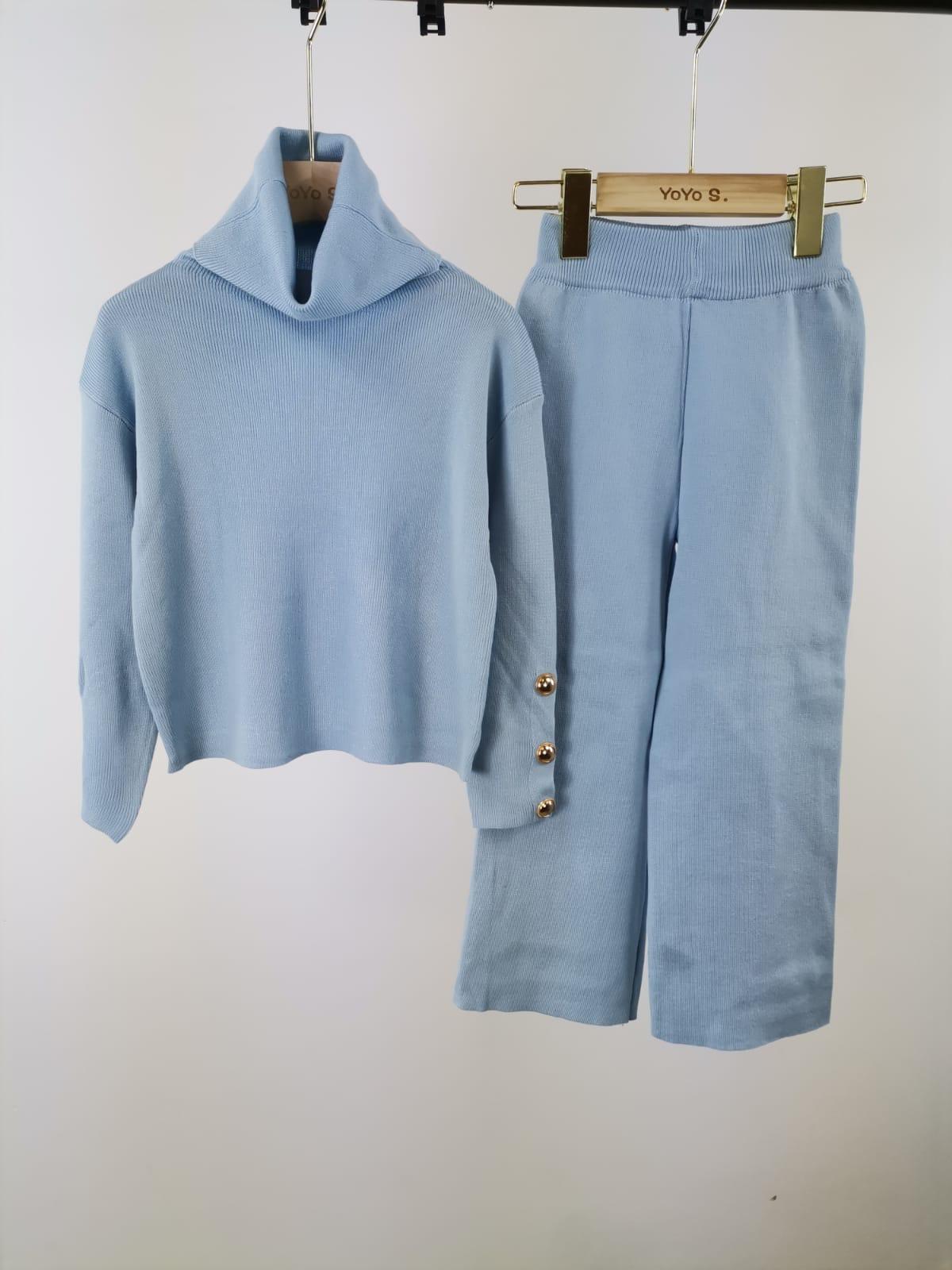 Blue Lavanaya Knitted Pants Set