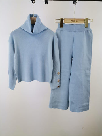 Blue Lavanaya Knitted Pants Set