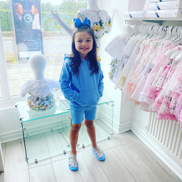 Blue Elmina 3 Piece Shorts Set