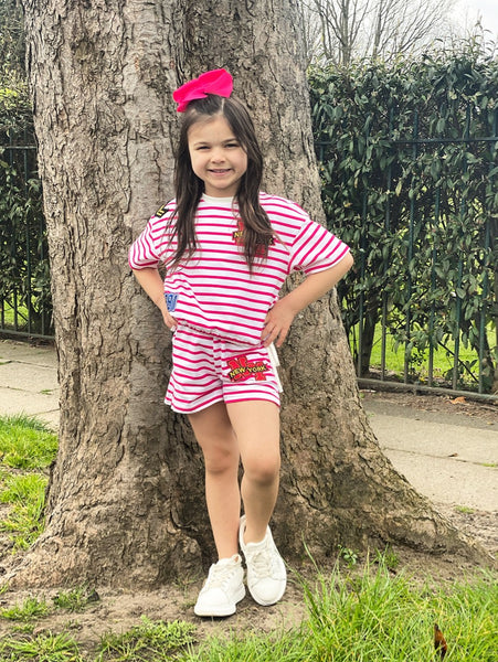 Pink Arlette Shorts Set