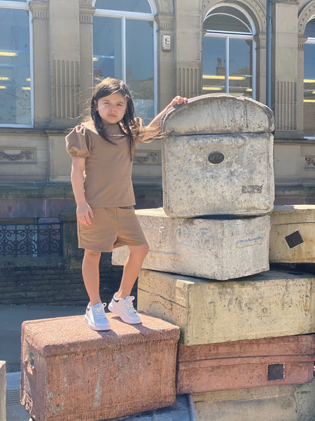 Camel Vayda Shorts Set