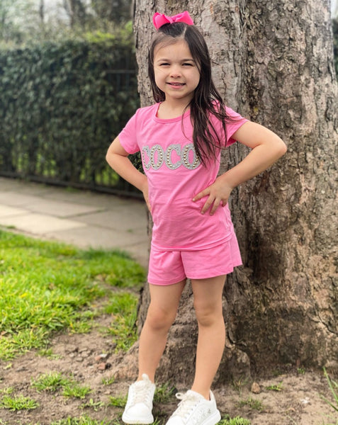 Cerise Pink Coco Shorts Set