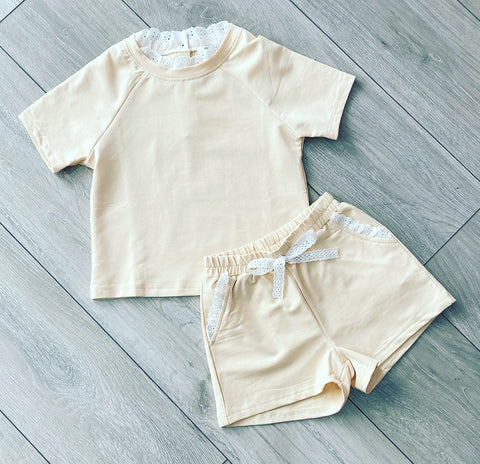 Beige Arabella Shorts Set NO EXCHANGE/NO RETURN