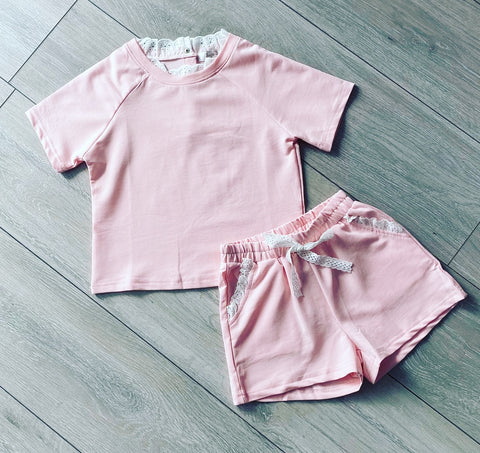 Pink Arabella Shorts Set NO EXCHANGE/NO RETURN