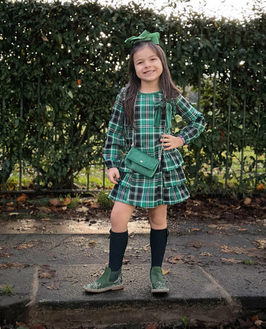 Green Alvena Dress with Bag