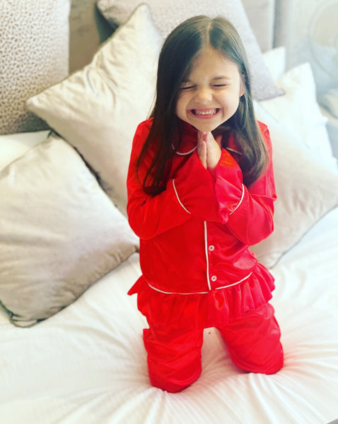 Red Noella Frill Pyjama's