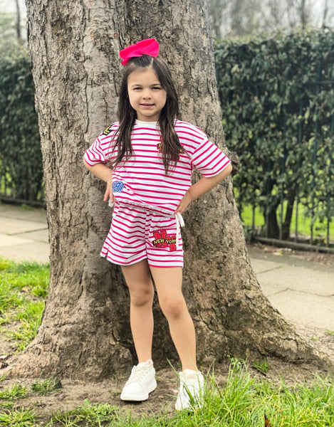 Pink Arlette Shorts Set