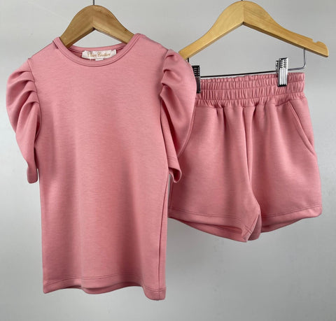 Pink Priscilla Shorts Set