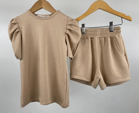 Beige Priscilla Shorts Set