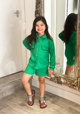 Green Kimora Shorts Set