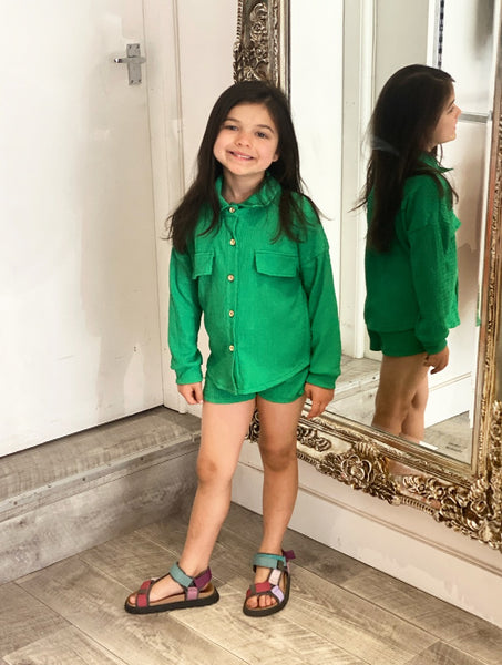 Green Kimora Shorts Set