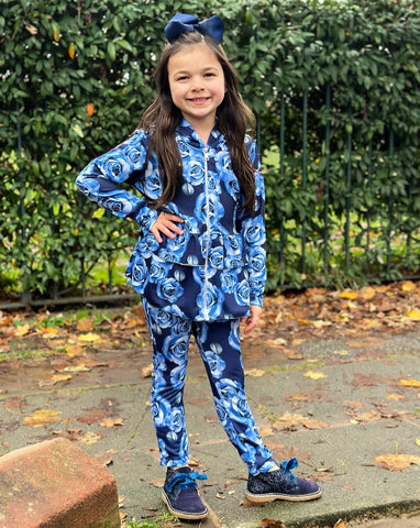 Blue Serilda Leggings Set