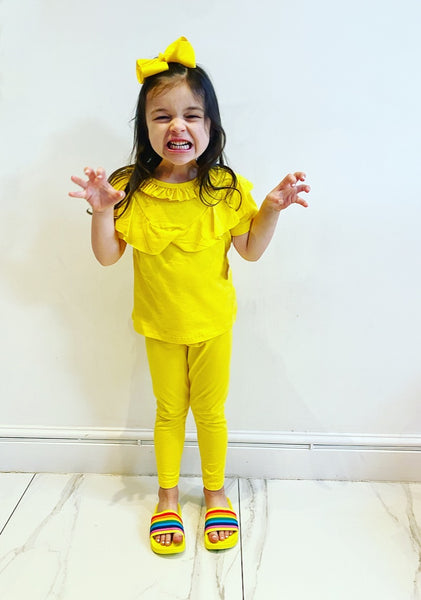 Yellow Ciara Leggings Set