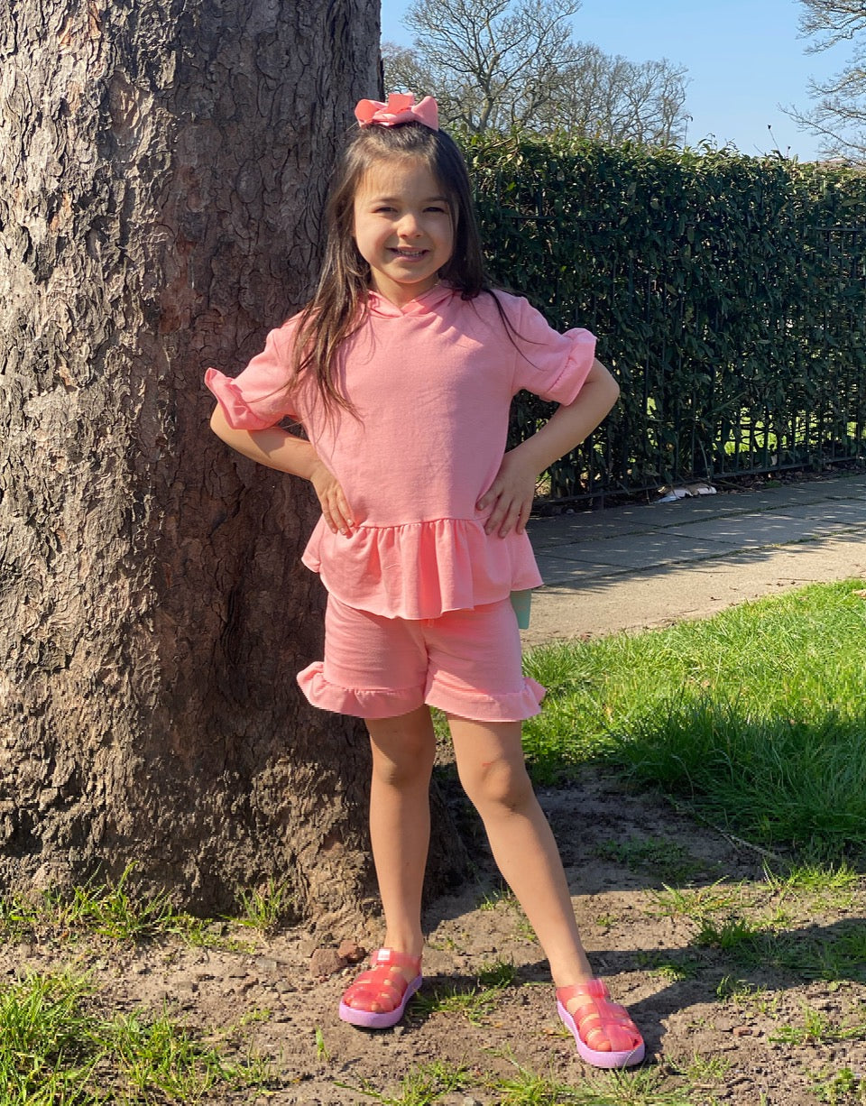 Pink Aubrielle Shorts Set