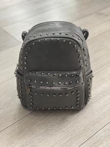 Grey Alessa Studded Backpack