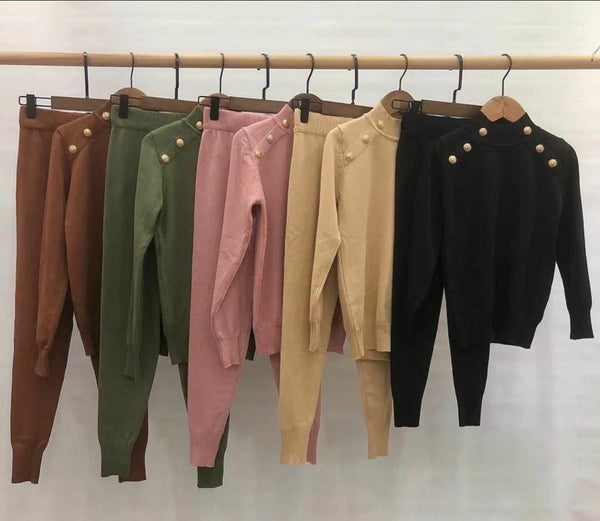 Pink Laikyn Knitted Leggings Set