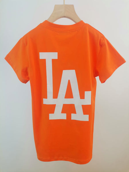 Orange LA TShirt Dress