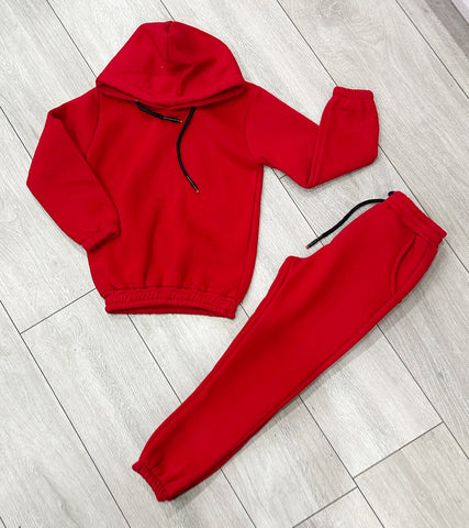 Red Denver Hooded Tracksuit