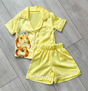 Yellow Bunny Short Pyjama's