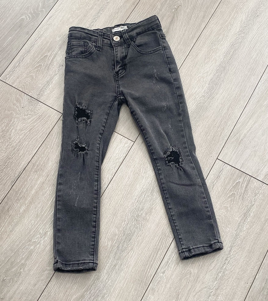 Black Delaney Ripped Jeans