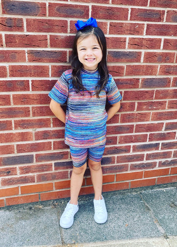 Blue Alzira Shorts Set