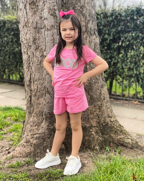 Cerise Pink Coco Shorts Set