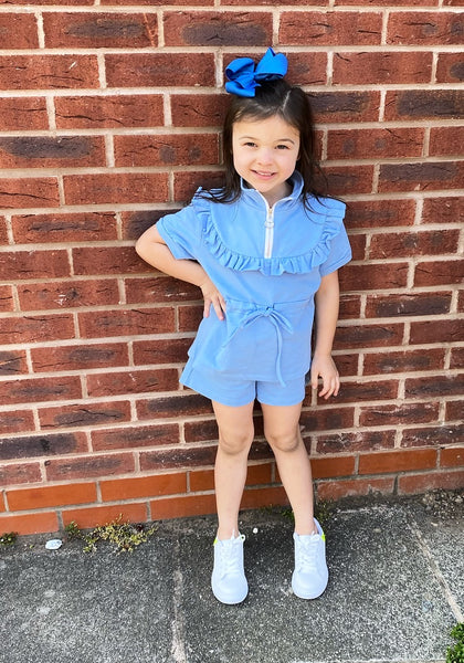Blue Melody Shorts Set